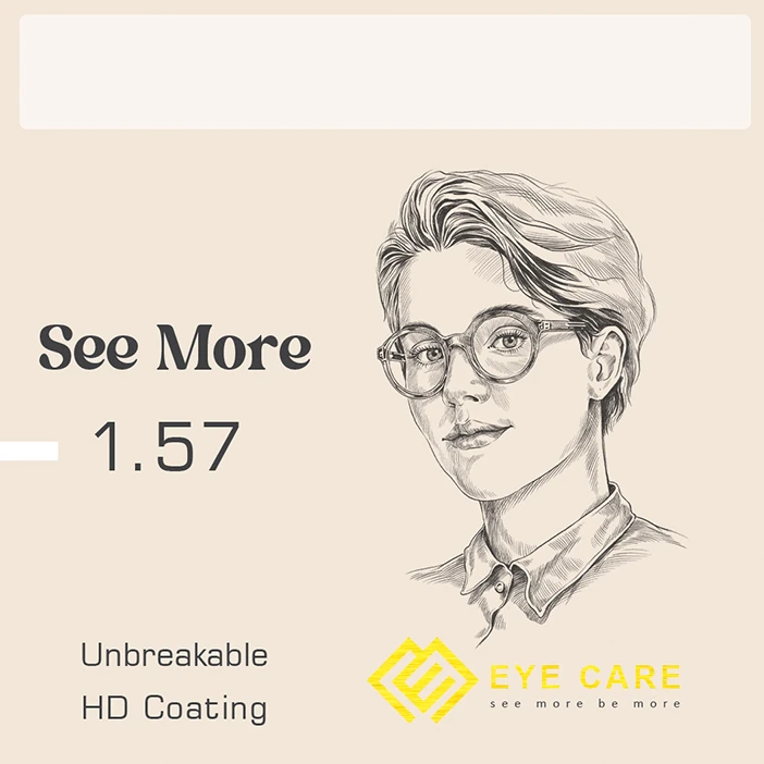 عدسی طبی سی مور See More 1.57 Unbreakable/HD Coating/ABBE:40