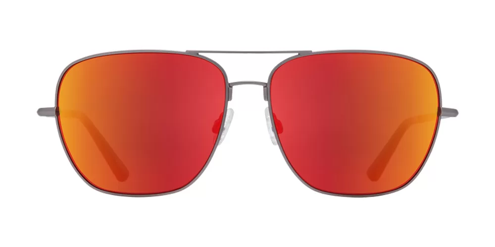 عینک آفتابی اسپای مدل SPY Tatlow Matte Gunmetal - HD Plus Gray Green with Red Spectra Mirror