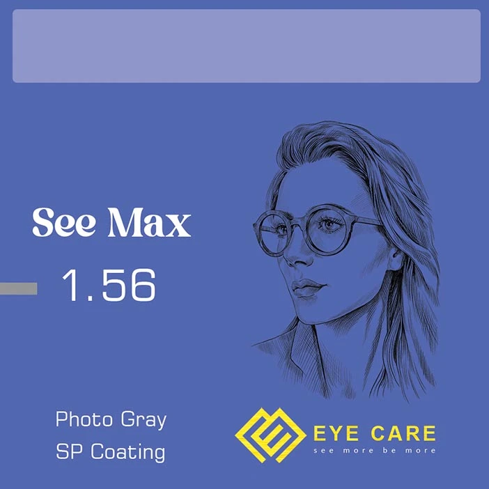عدسی طبی فتوکرومیک سی مکس See Max 1.56 PHOTOCHOROMIC/SPIN COAT/GRAY/ANTY GLARE