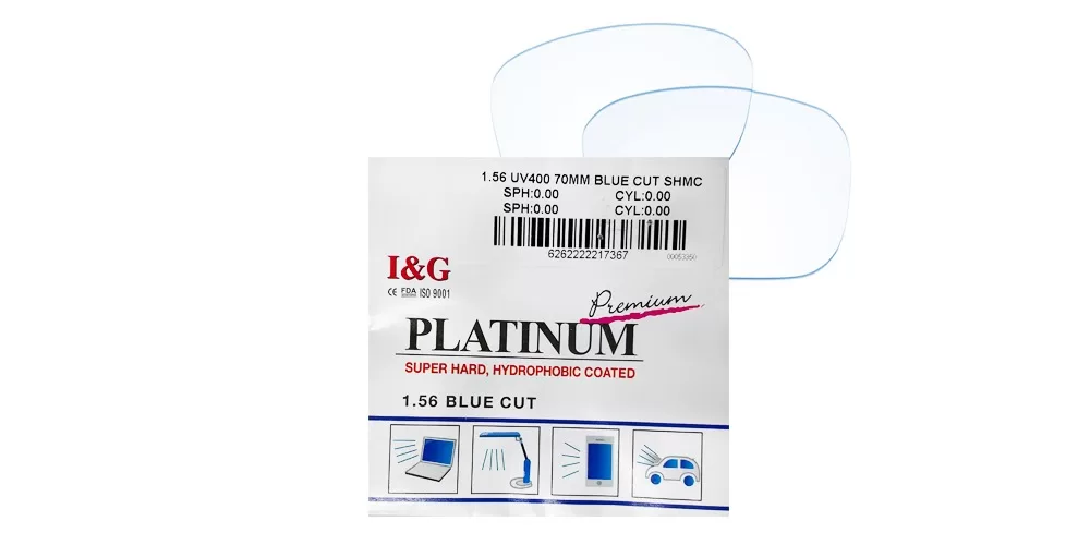 عدسی طبی آی اند جی I&amp;G Platinum 1.56 Blue Cut