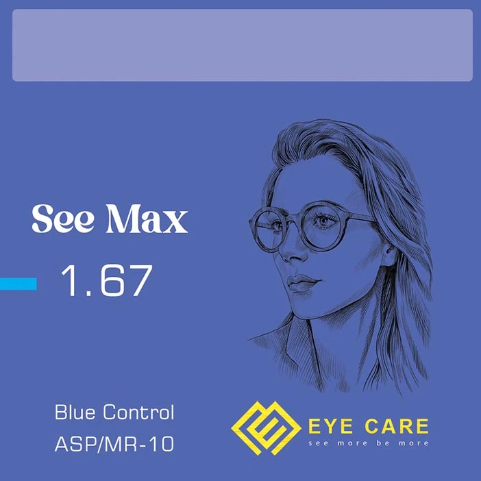 عدسی طبی بلوکنترل سی مکس See Max 1.67 BLUE CONTROL/ASP/ABBE:35